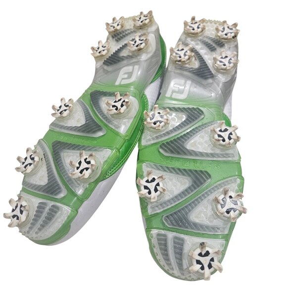 FootJoy D.N.A. Mens Golf Shoes 10M White & Green Spikeless - Picture 6 of 9